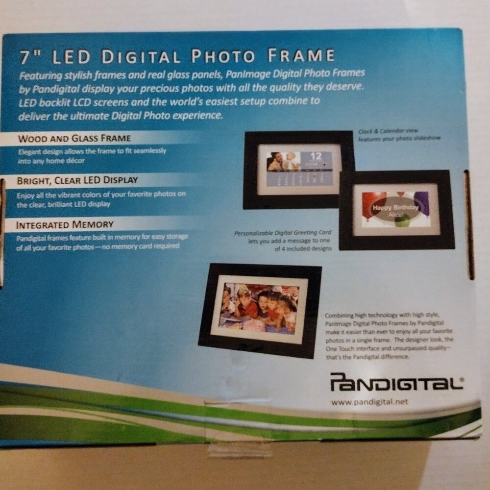 Panimage 7" LED Digital Photo Frame - Picture 2 of 5